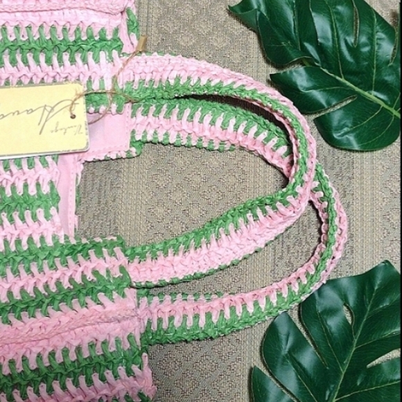 NWT Vintage Havana Mini Straw Tote - Picture 13 of 15